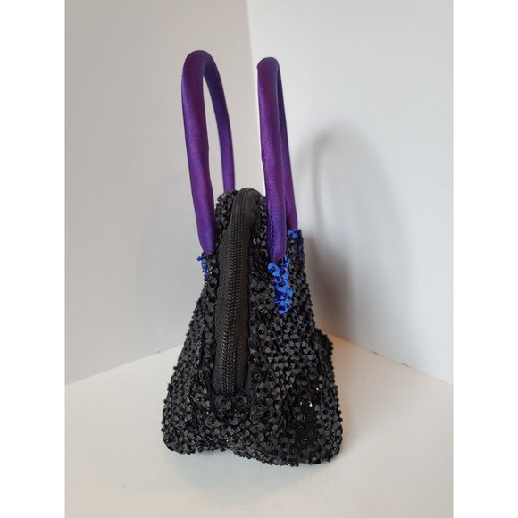 Vintage black sequin bag by La Regale - Picture 2 of 8